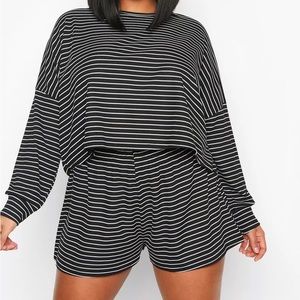 NWT Boohoo Shirt & Shorts Set